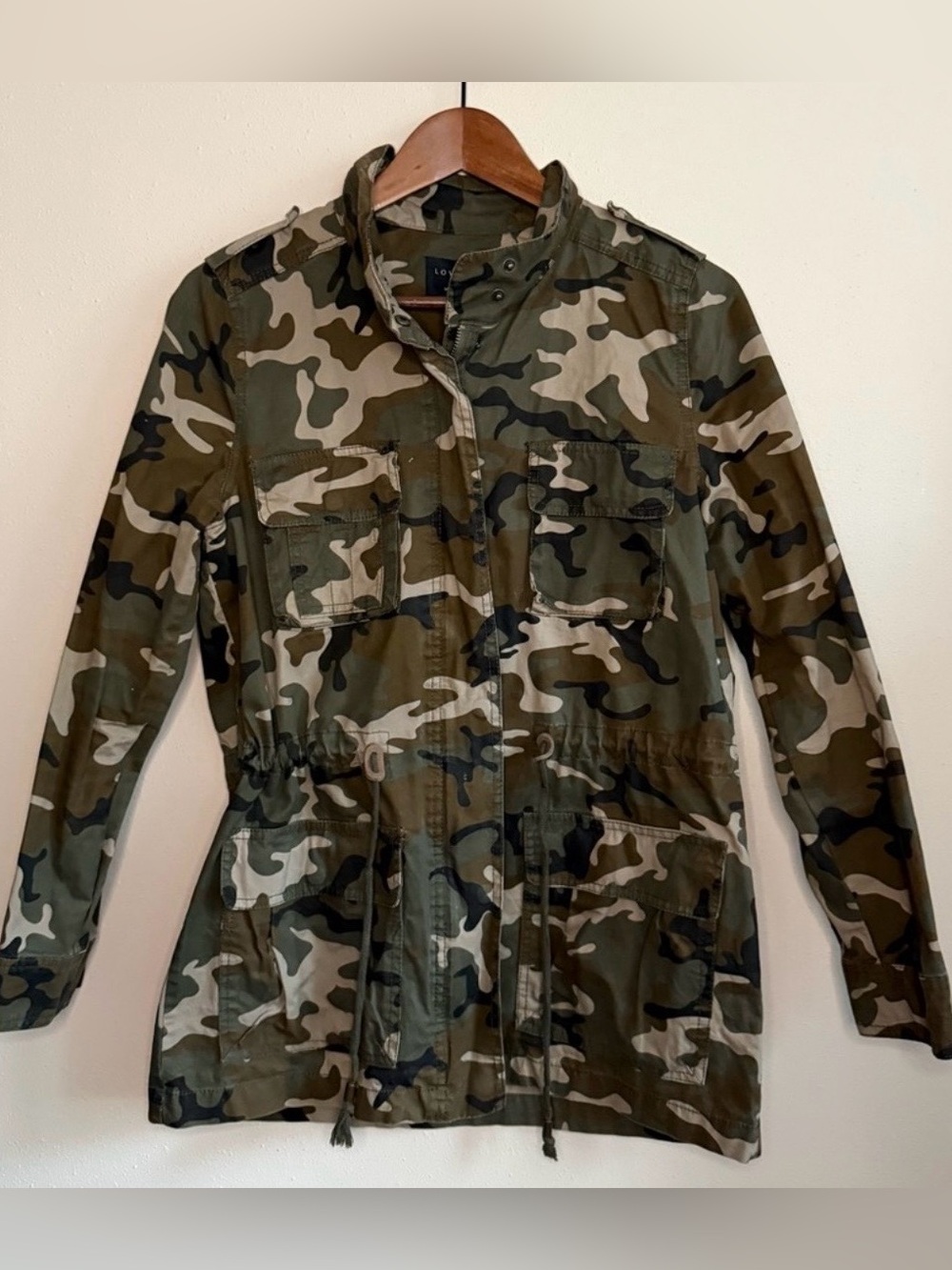 Love Tree Camo Utility Field Jacket Military Cargo Women’s Small